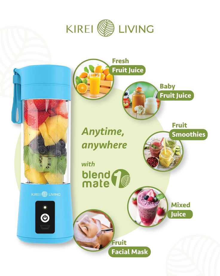 USB Portable Smoothie Blender - with Powerful 6 Stainless Steel Blades