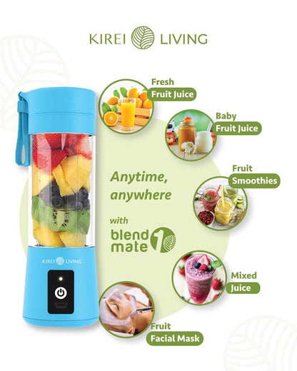 USB Portable Smoothie Blender - with Powerful 6 Stainless Steel Blades